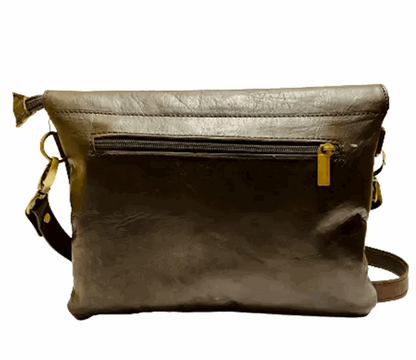 Bolso bandolera artesanal de piel natural - Look Todo Piel - 