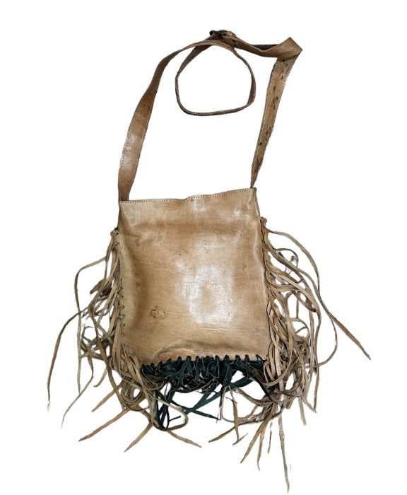 Bolso bandolera hecho a mano de piel natural. - Look Todo Piel - 