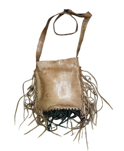 Bolso bandolera hecho a mano de piel natural. - Look Todo Piel - 