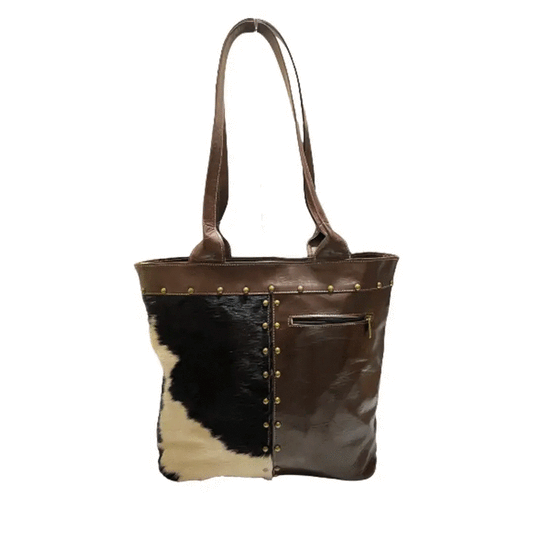 Bolso  con asas artesanal. Bolso de moda para mujer de piel - Look Todo Piel - Bolsos