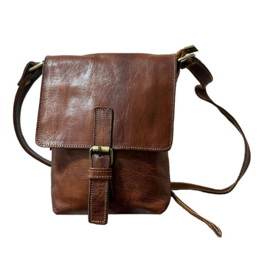 Bolso cruzado móvil artesanal de piel natural - Look Todo Piel - Bolso Cruzado, Bandolera