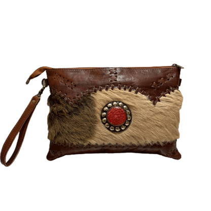 Bolso de mano con bandolera artesanal de piel natural - Look Todo Piel - Bolsos