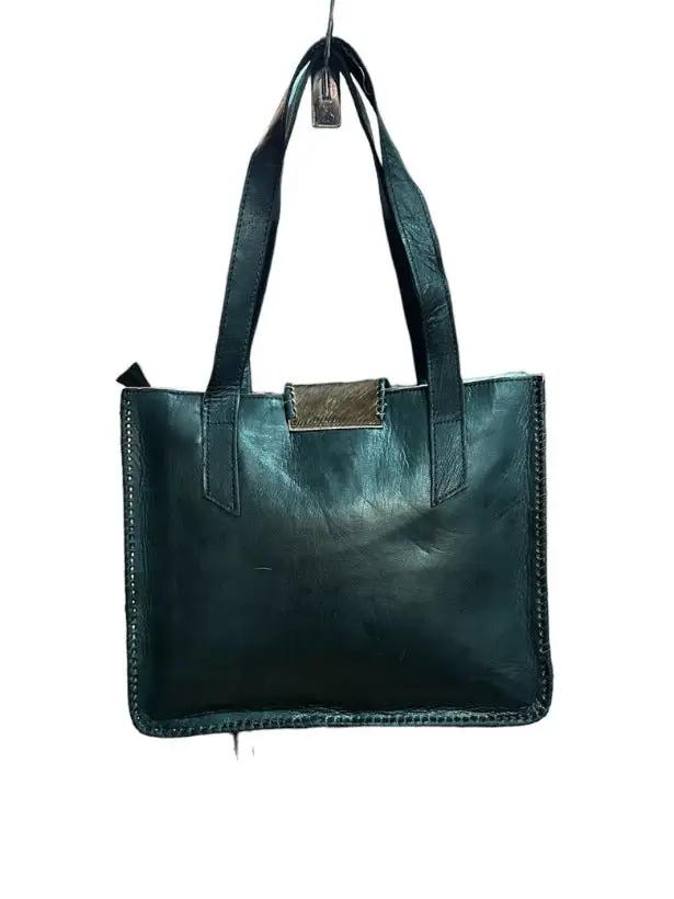 Bolso de piel con pelo natural.Bolso muy cómodo para mujer - Look Todo Piel - 