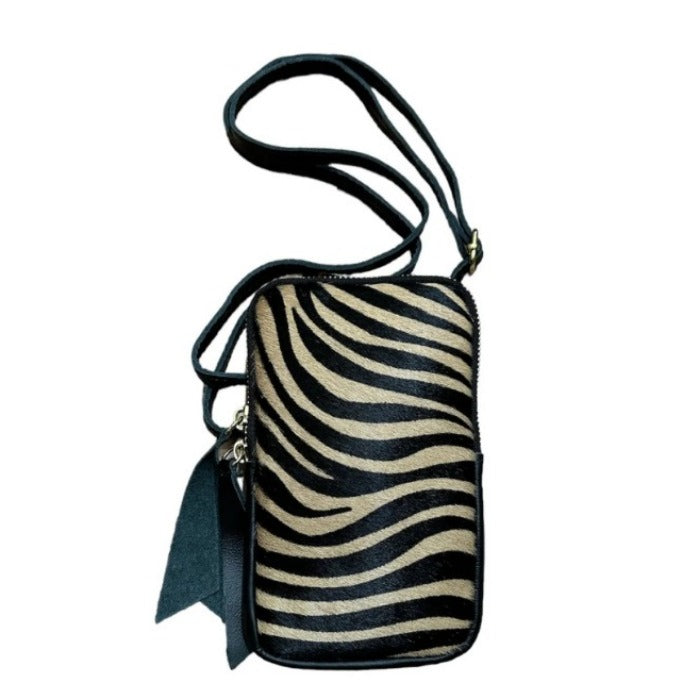 Bolso gama amarilloso de piel natural para dama - Look Todo Piel - Bolsos para teléfono