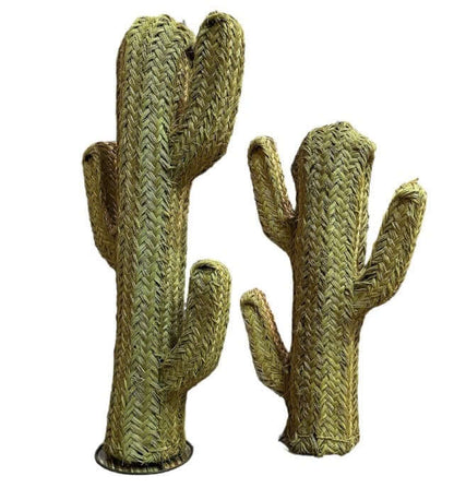 Cactus de esparto artesanal ideal para decorar tu hogar - Look Todo Piel - 