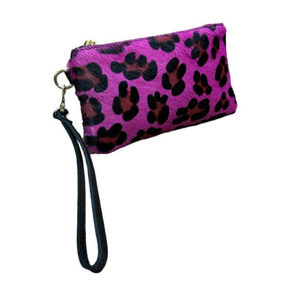 Cartera leopardo de mano elegante para mujer de piel natural - Look Todo Piel - 