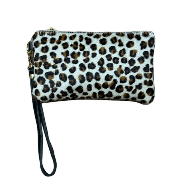 Cartera leopardo de mano elegante para mujer de piel natural - Look Todo Piel - 