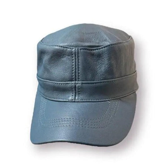 Gorra unisex artesanal de piel natural. Ajustable - Look Todo Piel - Gorras