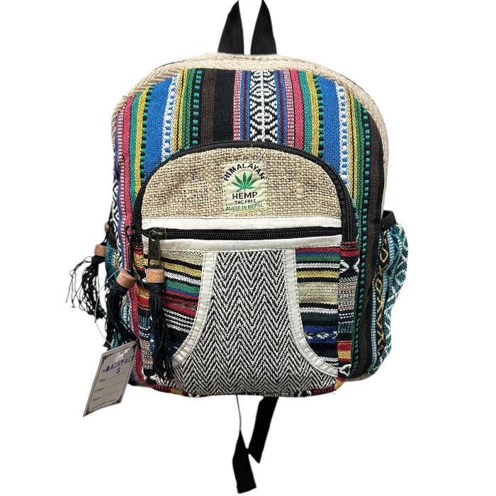 Mochila artesanal de algodón natural. (Unisex)