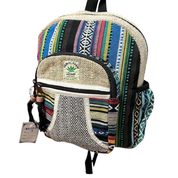 Mochila artesanal de algodón natural. (Unisex)