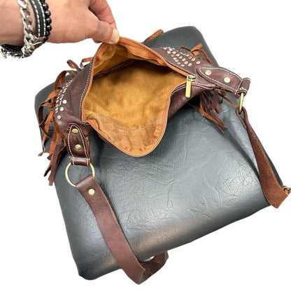 Handgefertigte Bauchtasche aus Naturleder. Unisex-Stil