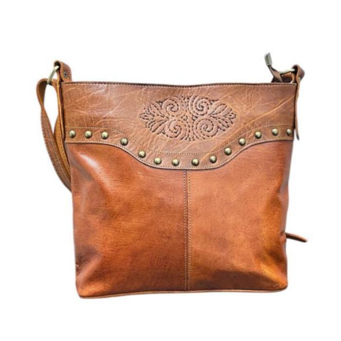 Bolso Bandolera de moda para mujer en look todo piel