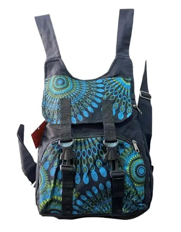 Mochila de lona artesanal con solapa - Look Todo Piel - 