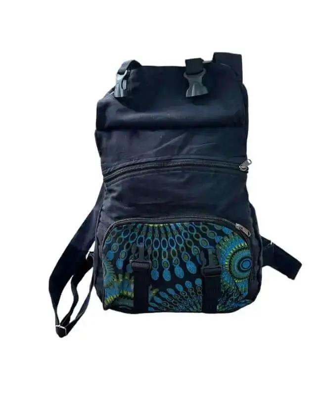 Mochila de lona artesanal con solapa - Look Todo Piel - 