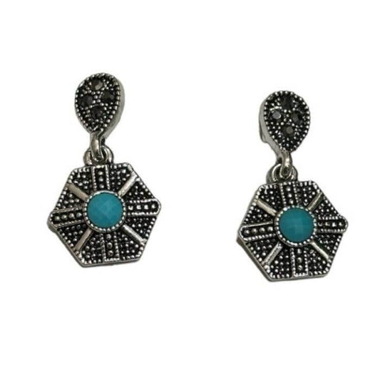 Pendientes hexagonales de moda para mujer - Look Todo Piel - Pendientes