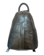 Natural leather handmade backpack. Back zip backpack