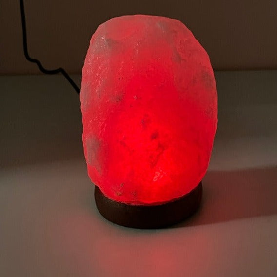 Lámpara de sal del himalaya con USB para escritorio.